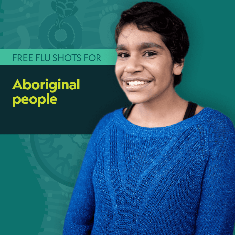 Aboriginal woman smiling at camera
